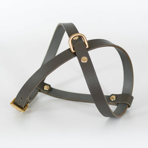 Grey Cross-Body leather harness. - Harness - Holler Brighton - Vackertass