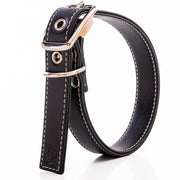 Black Apple Leather Collar - Collar - Holler Brighton - Skylos