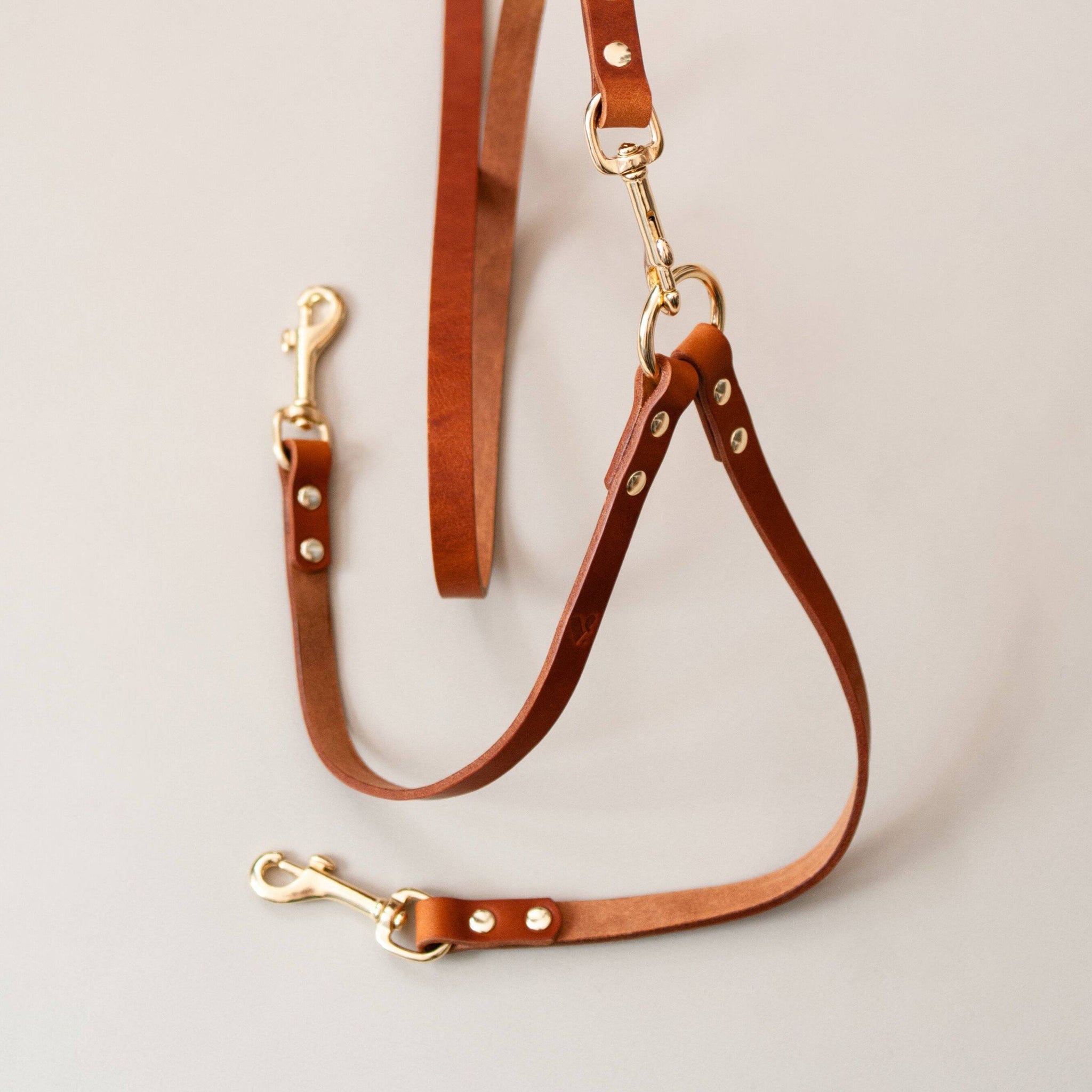 Caramel - Leather Twin Lead Extension - Holler Brighton