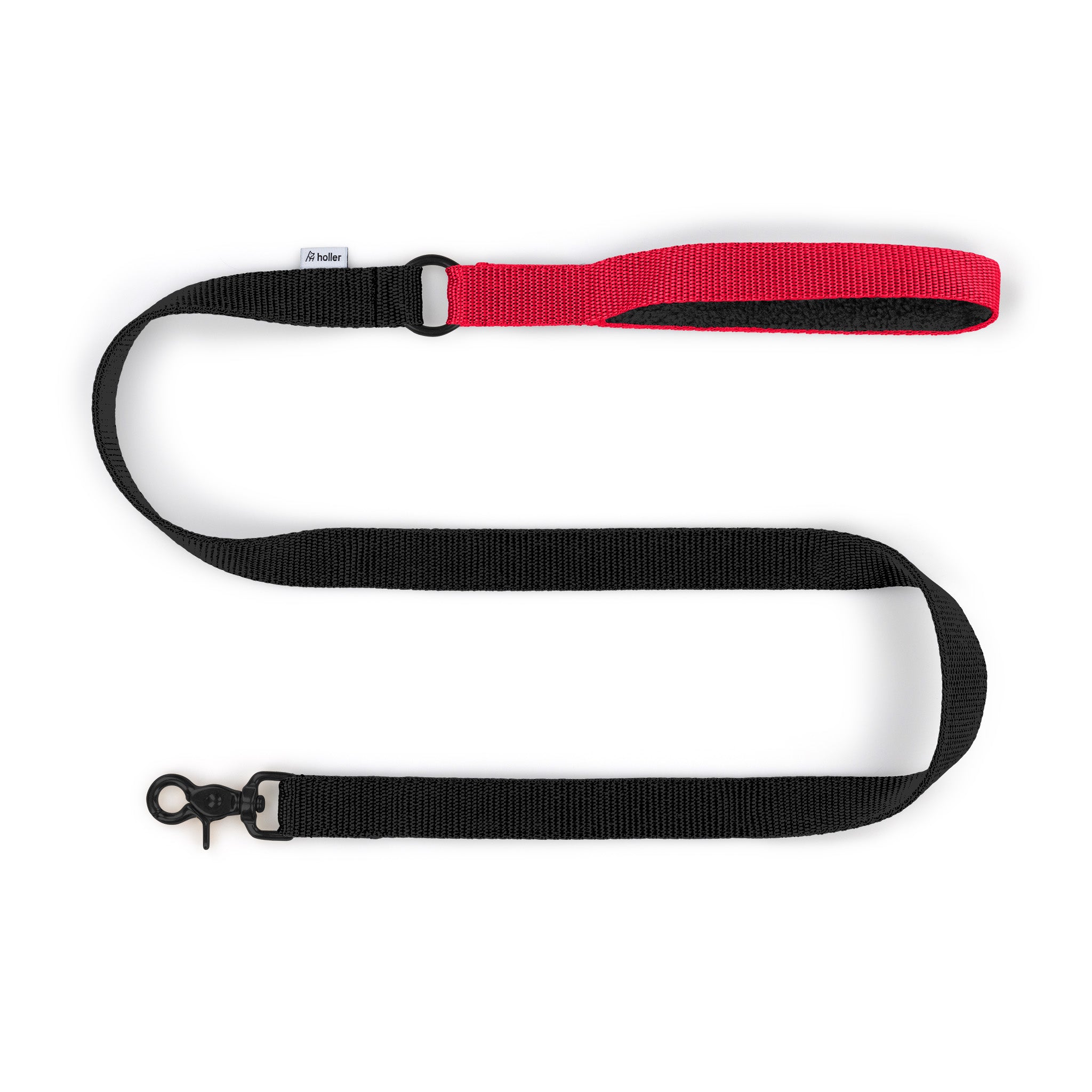 Black + Red Lead - With Soft Fleece Lined Handle - Lead - Holler Brighton - Holler Brighton