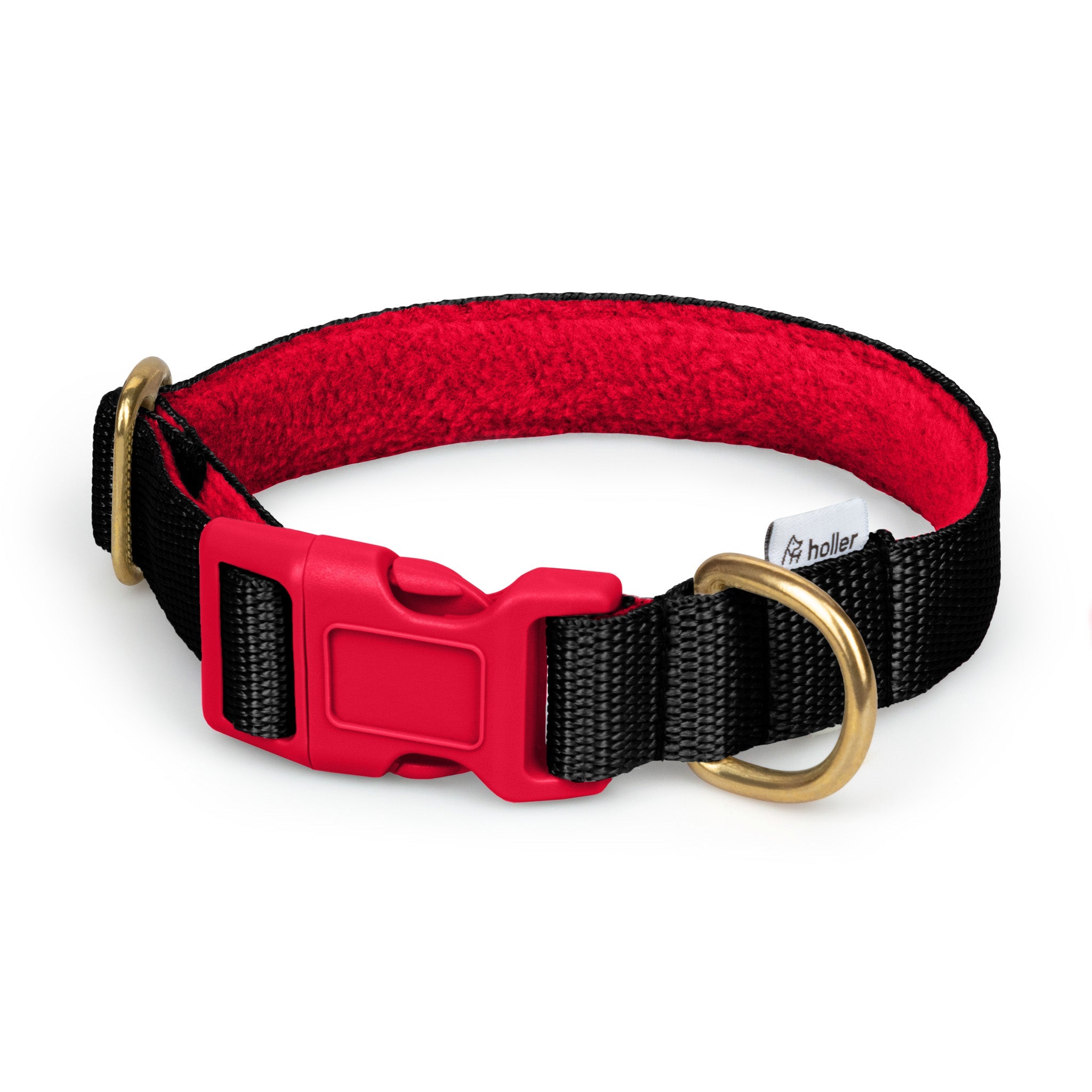Black + Red Webbing Clip Collar - Collar - Holler Brighton - Holler Brighton