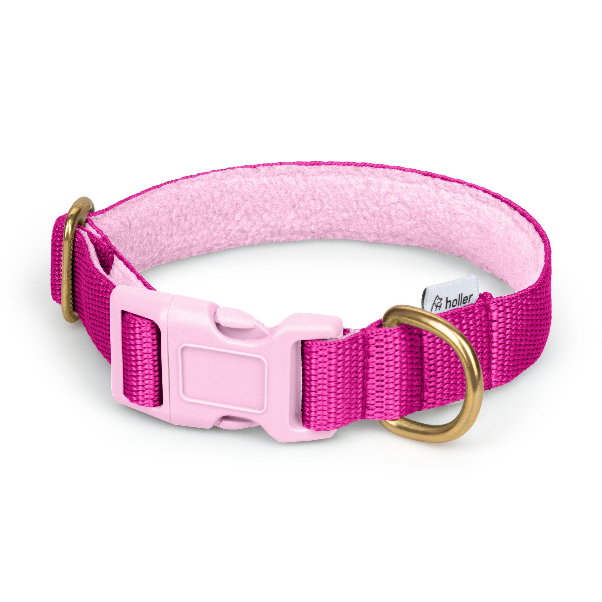 Cerise + Pink Webbing Clip Collar - Collar - Holler Brighton - Holler Brighton