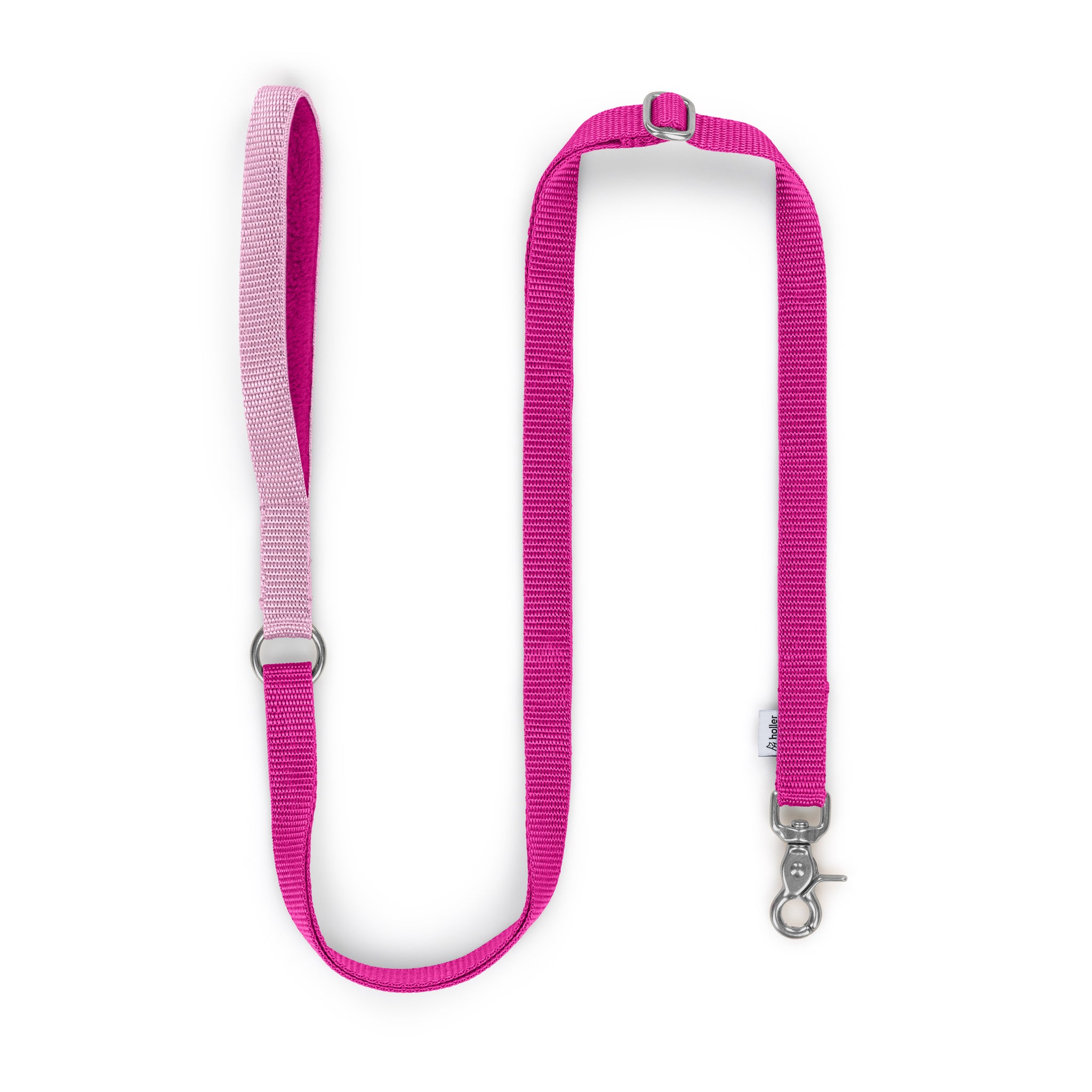 Cerise + Baby Pink Custom-made Extendable Lead - With Soft Touch Handle. - Pet Leashes - Holler Brighton - Holler Brighton