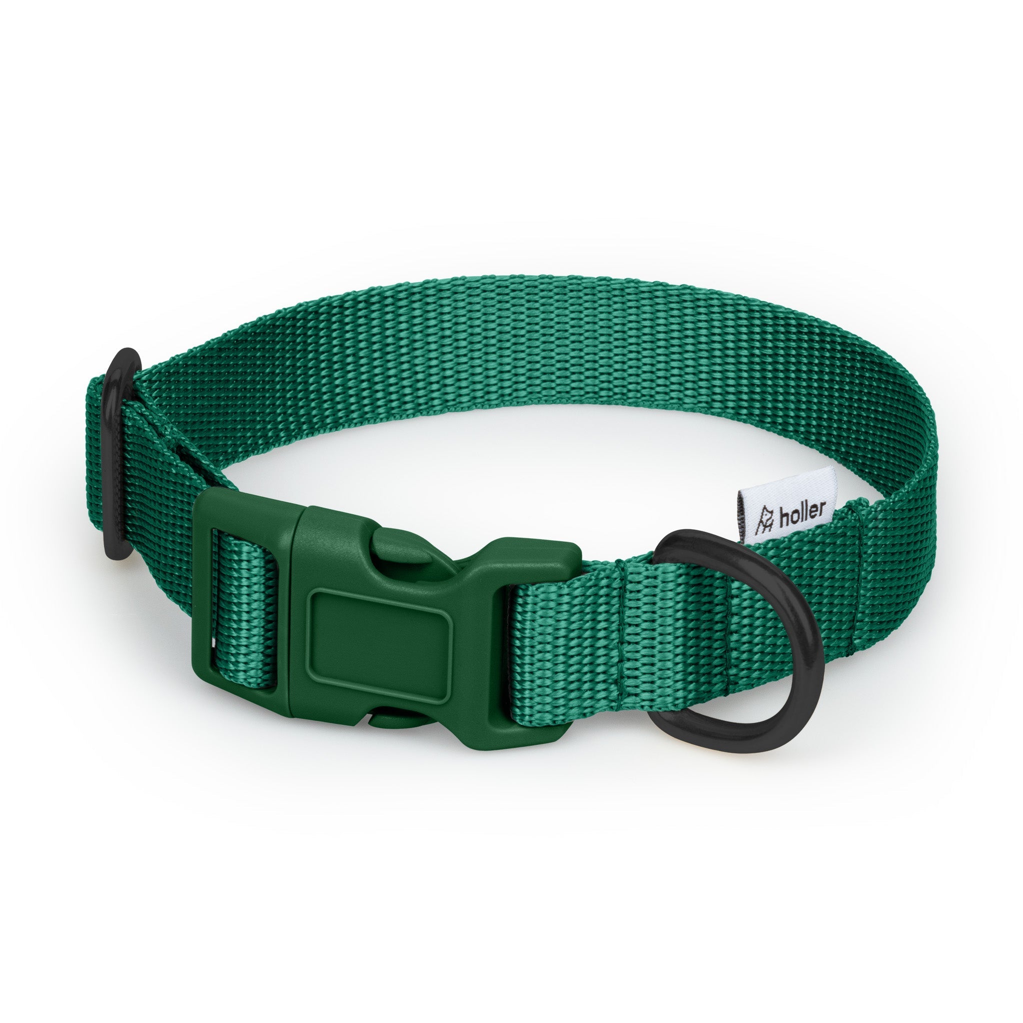 Emerald + Forest Green Webbing Clip Collar - Collar - Holler Brighton - Holler Brighton