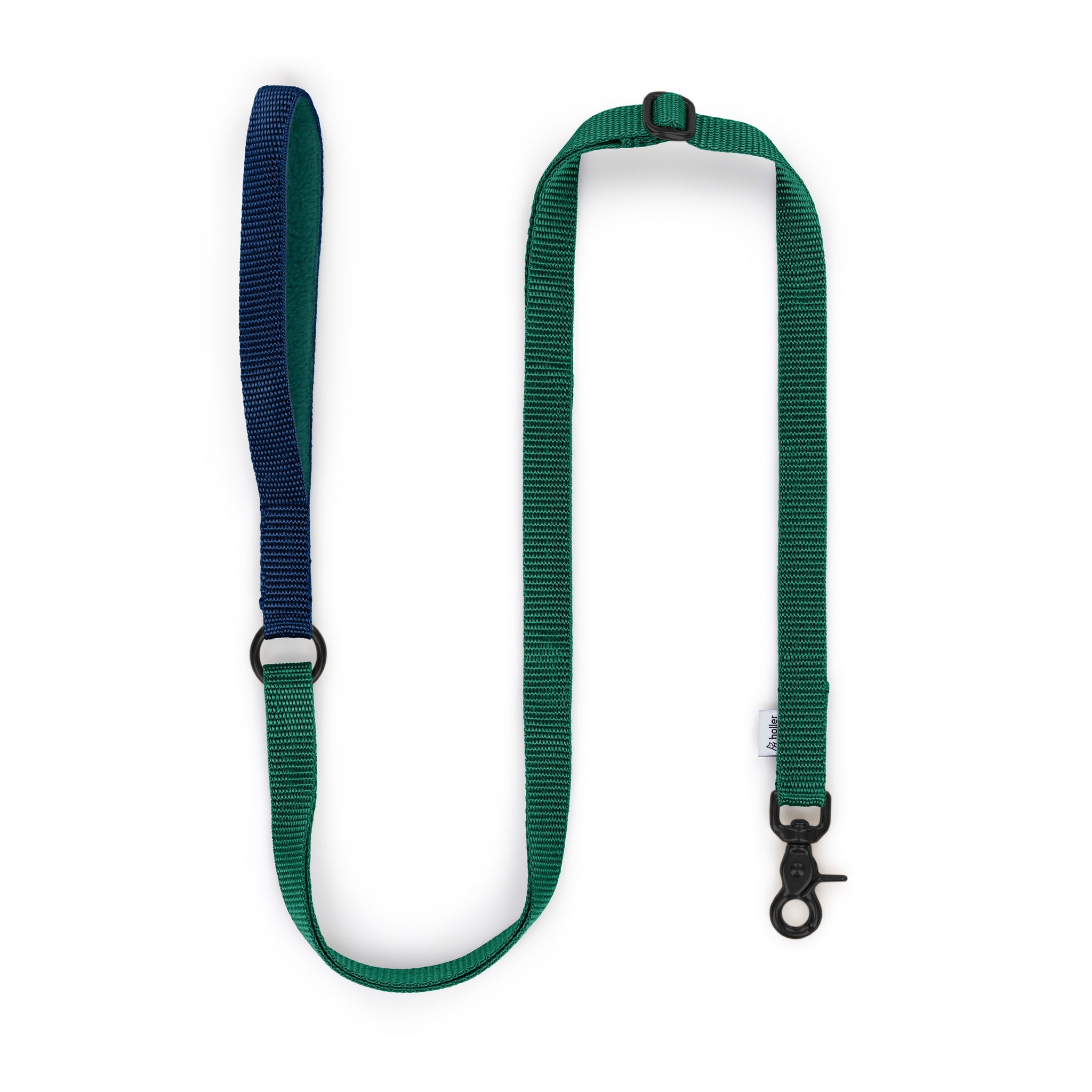 Emerald + Forest Green Custom-made Extendable Lead - With Soft Touch Handle. - Pet Leashes - Holler Brighton - Holler Brighton