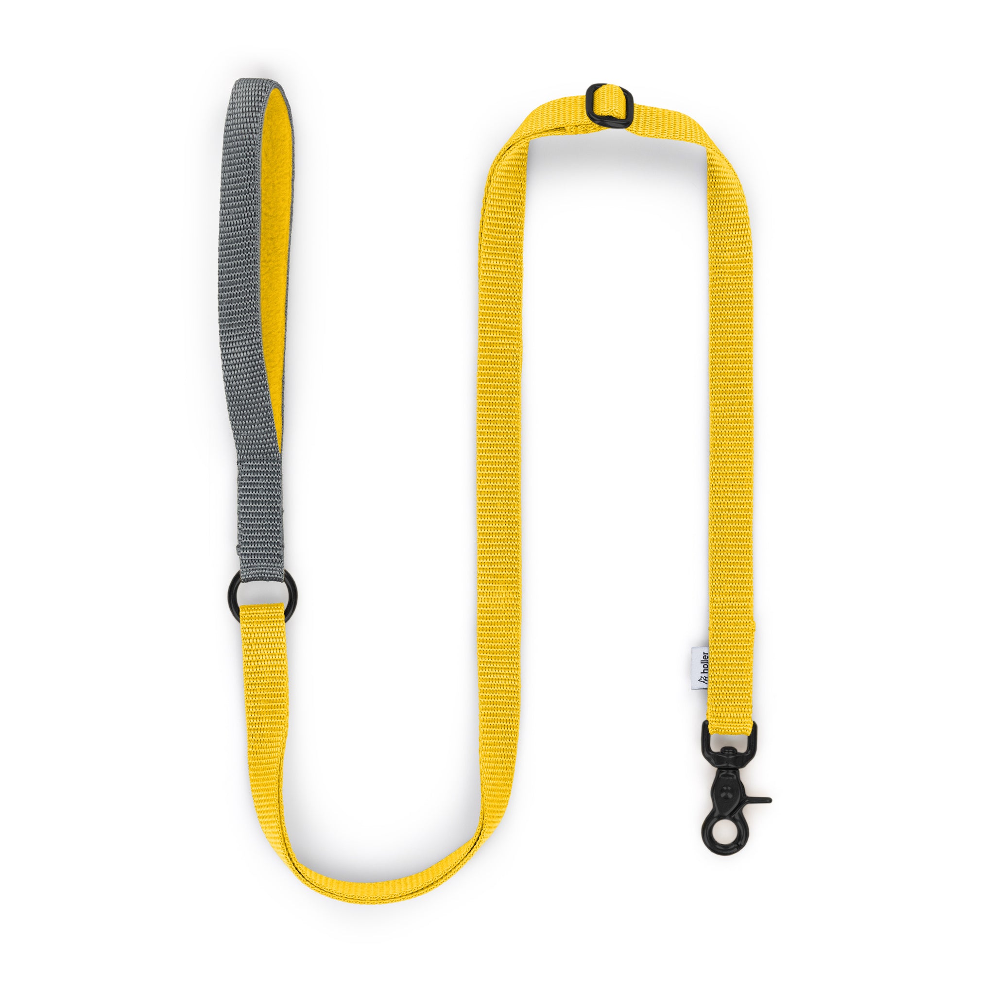 Yellow + Grey Custom-made Extendable Lead - With Soft Touch Handle. - Pet Leashes - Holler Brighton - Holler Brighton