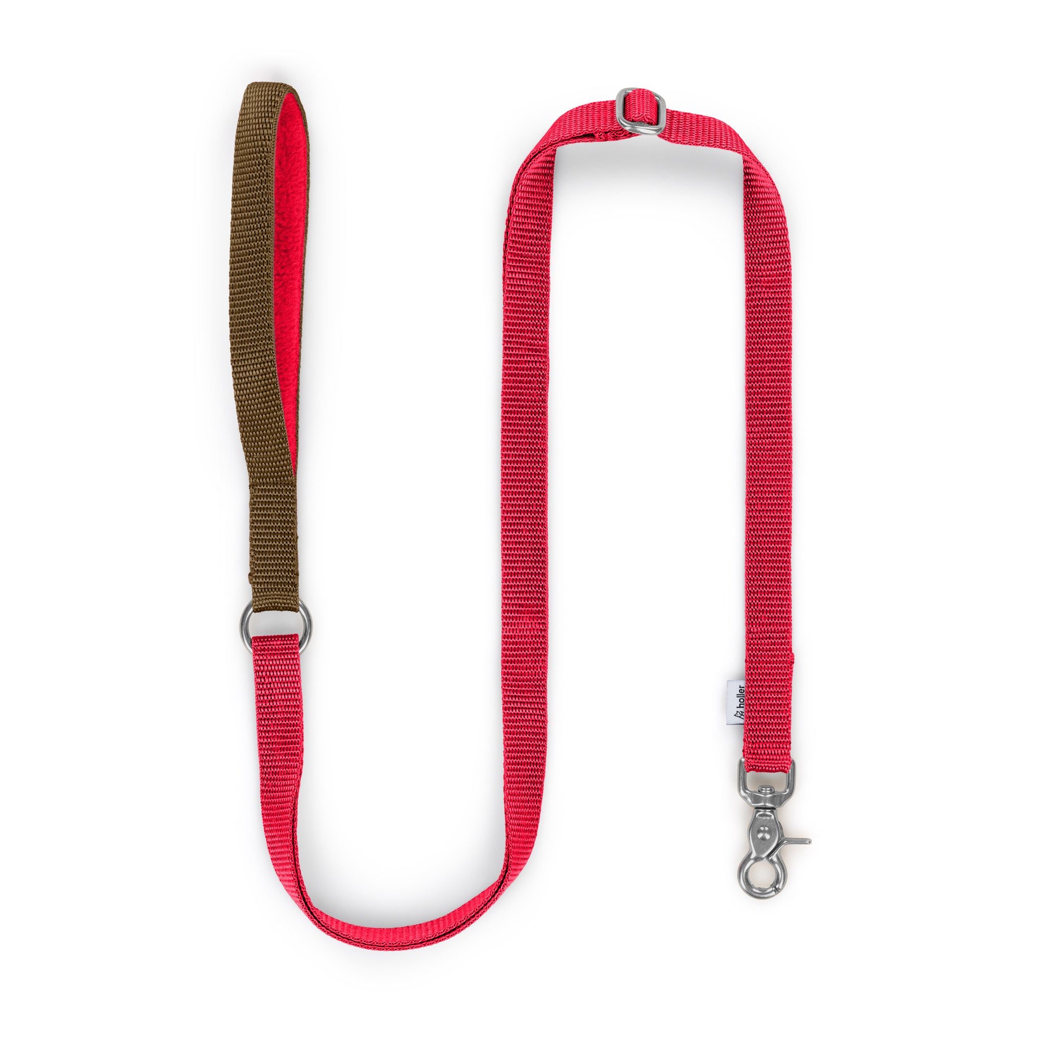 Red + Beige Custom-made Extendable Lead - With Soft Touch Handle. - Pet Leashes - Holler Brighton - Holler Brighton