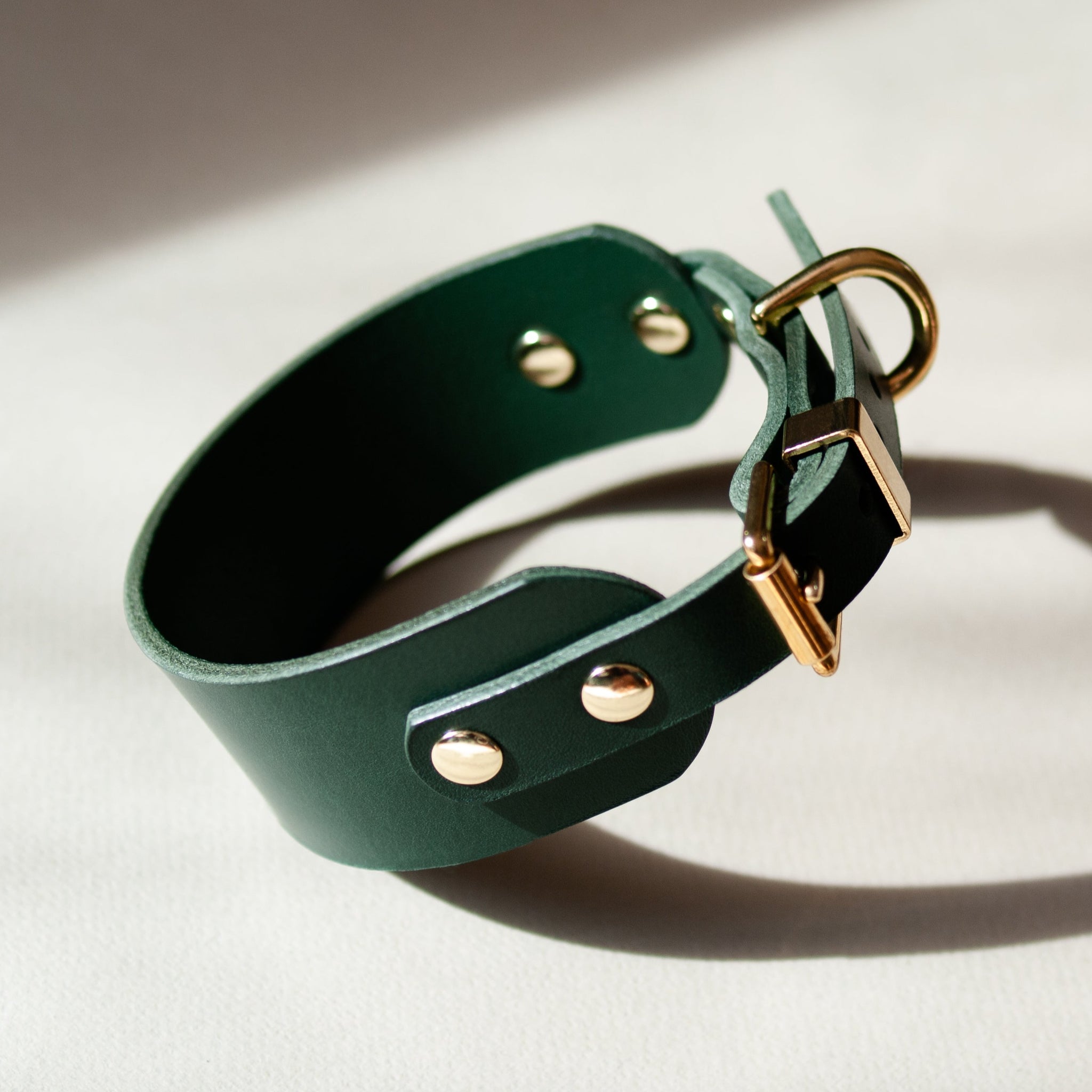 Green - Leather Hound Collar - Collar - Holler Brighton - Vackertass