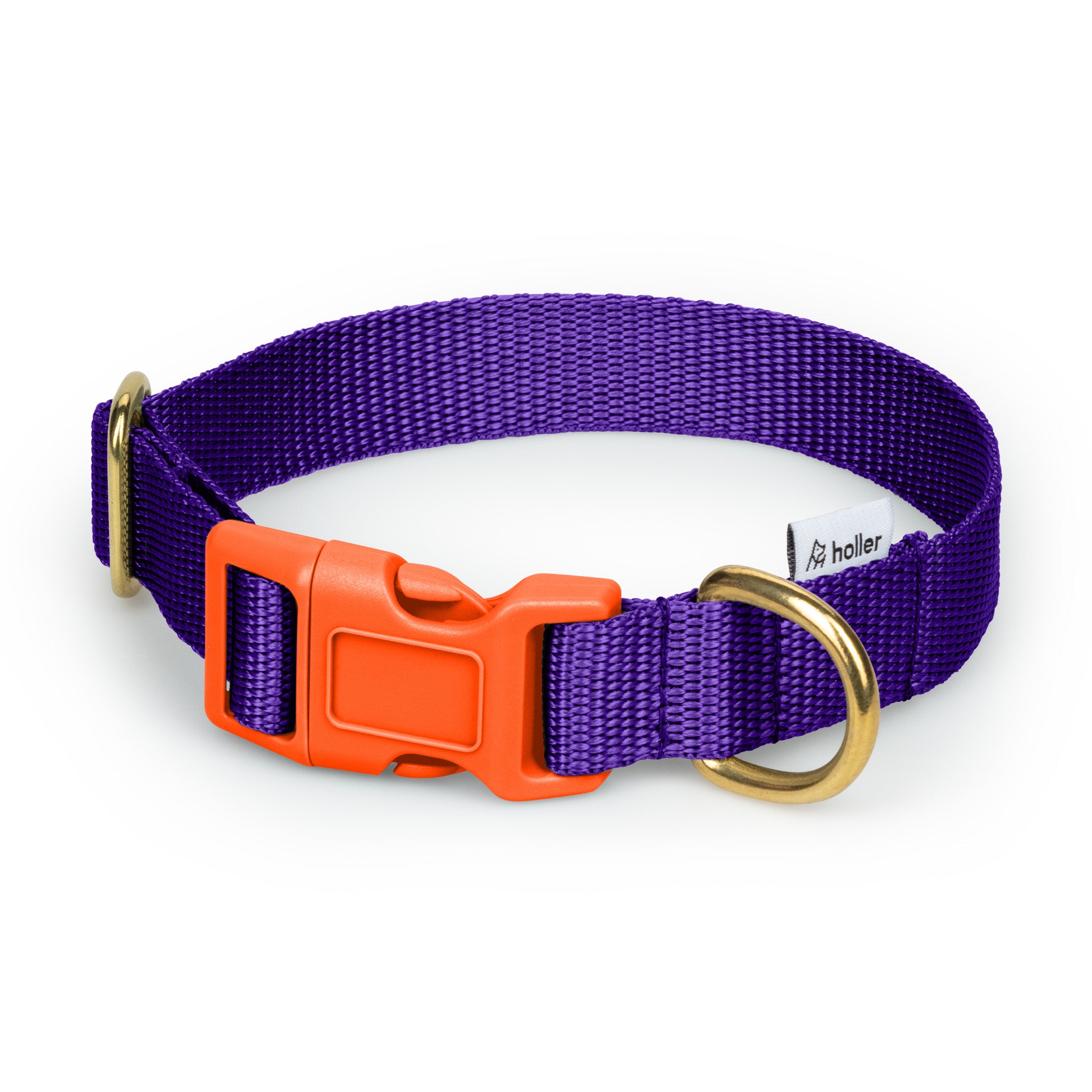 Purple +  Orange Webbing Clip Collar - Collar - Holler Brighton - Holler Brighton