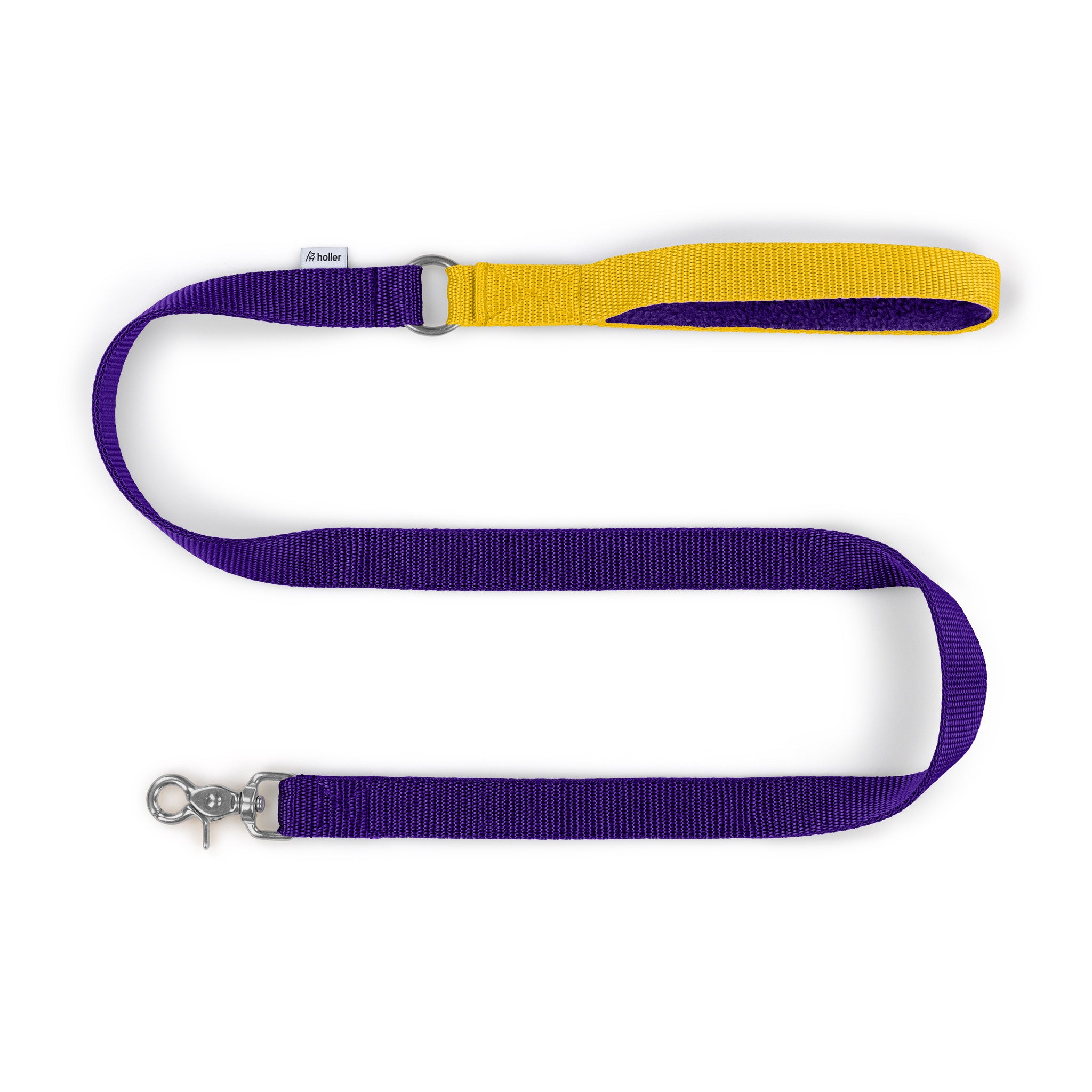 Purple + Yellow Lead - With Soft Fleece Lined Handle - Lead - Holler Brighton - Holler Brighton