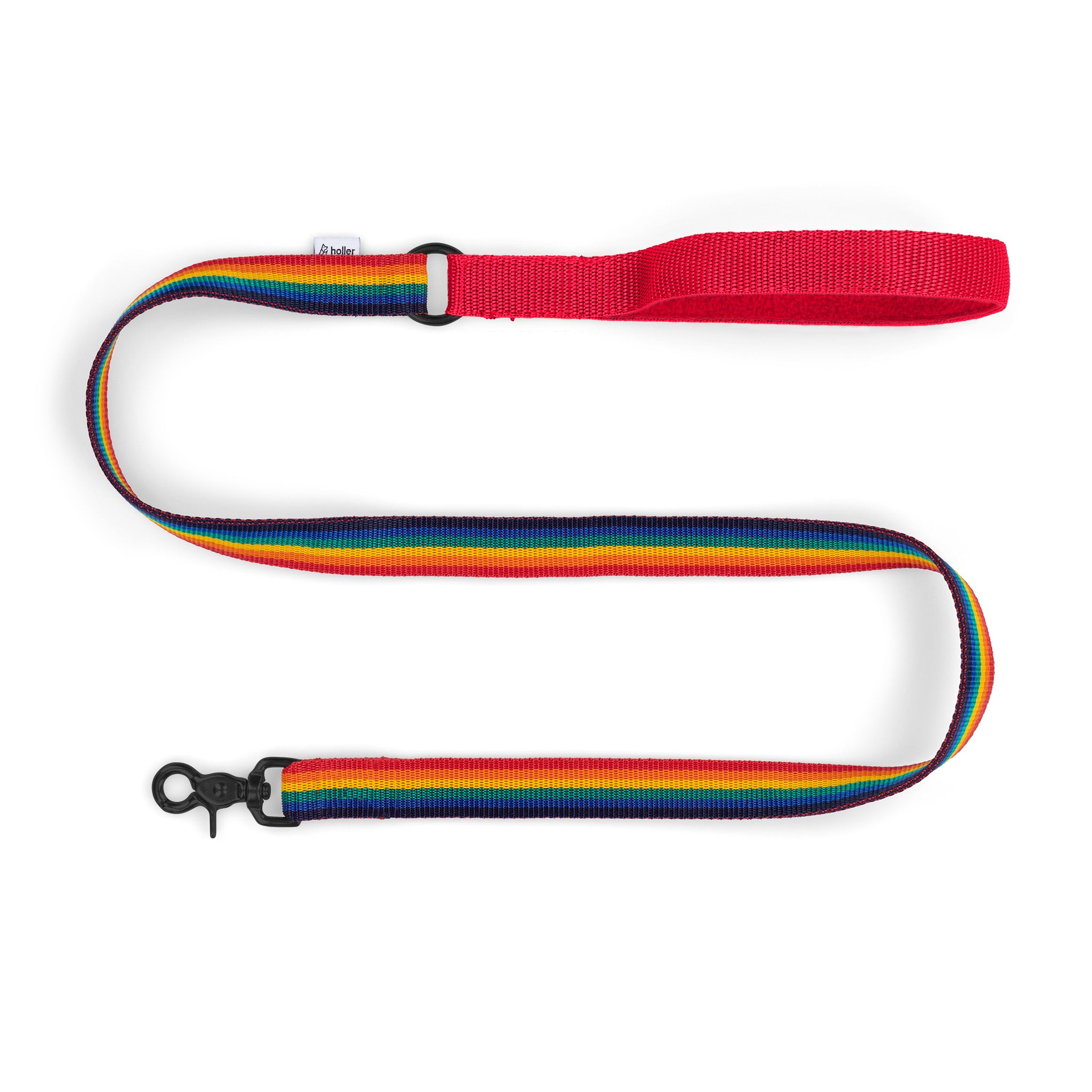 Rainbow + Red Lead - With Soft Fleece Lined Handle - Lead - Holler Brighton - Holler Brighton