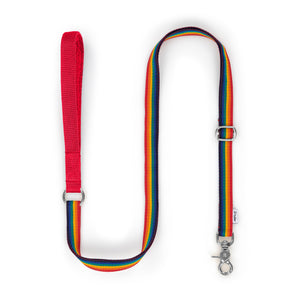 Rainbow + Red Custom-made Extendable Lead - With Soft Touch Handle. - Pet Leashes - Holler Brighton - Holler Brighton