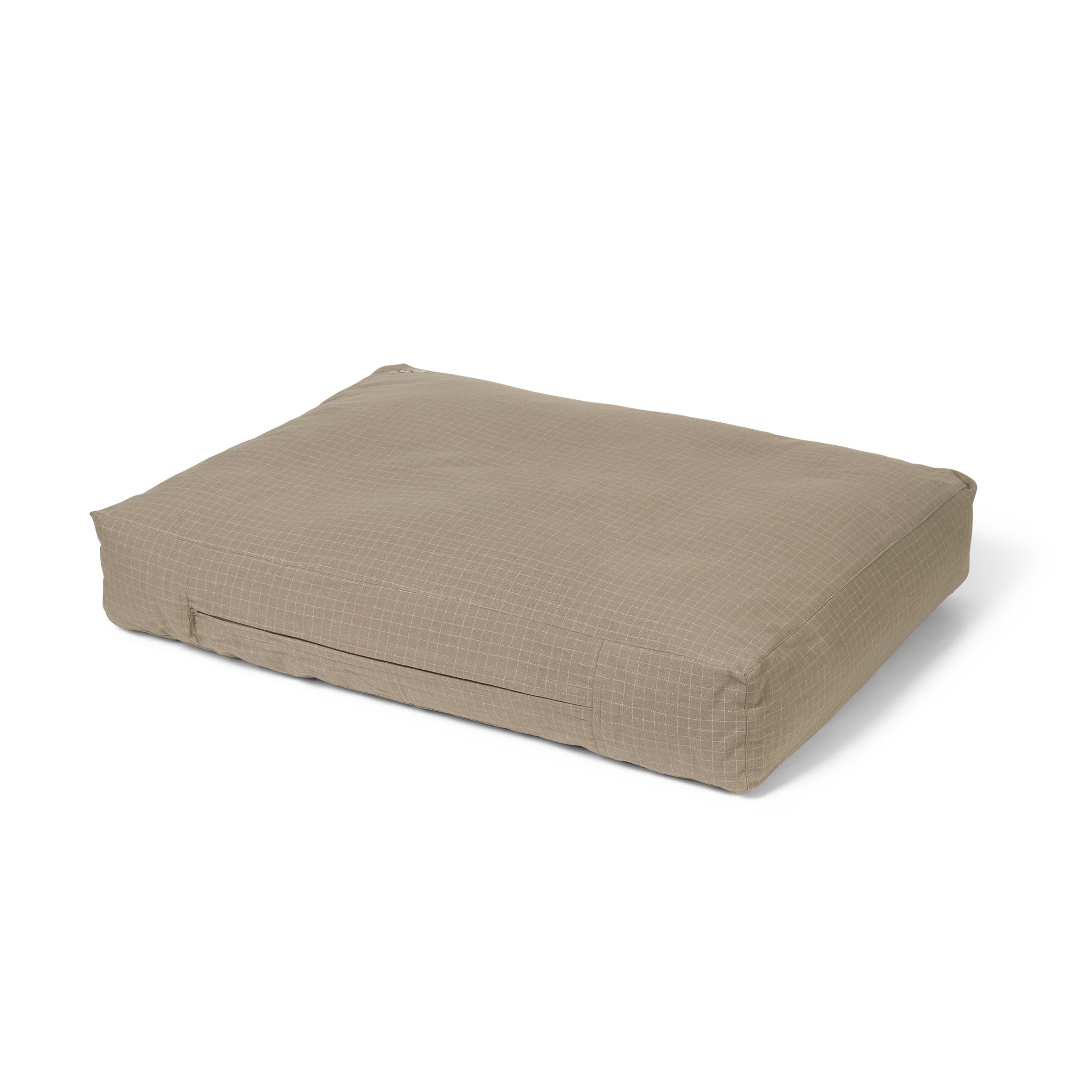 Dark Sand Check -  Cotton Canvas Box Bed - Beds - Holler Brighton - Tadazhi