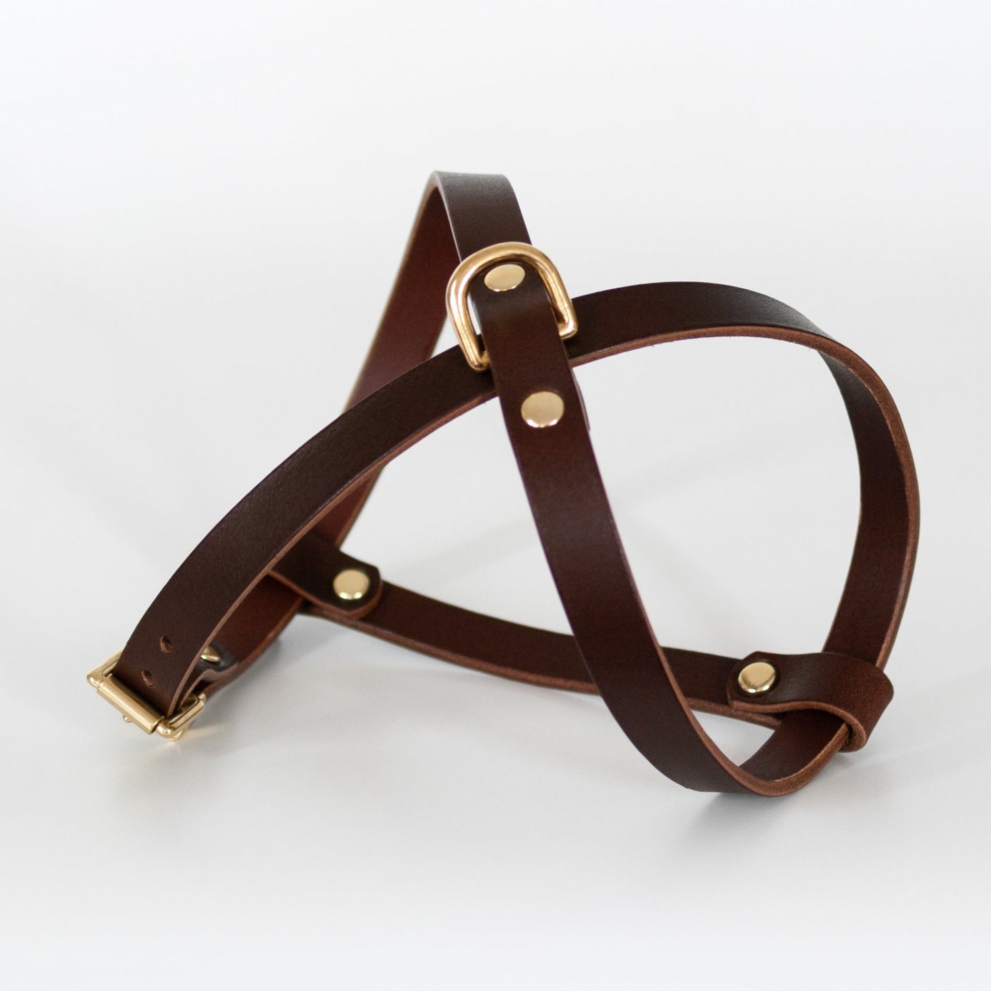 Brown Splatter Cross-Body leather harness. - Harness - Holler Brighton - Vackertass