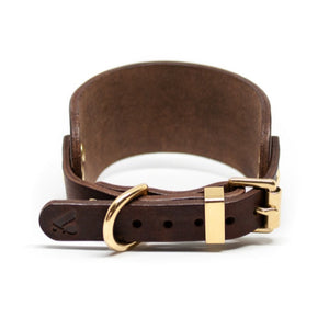Brown - Leather Hound Collar - Collar - Holler Brighton - Vackertass
