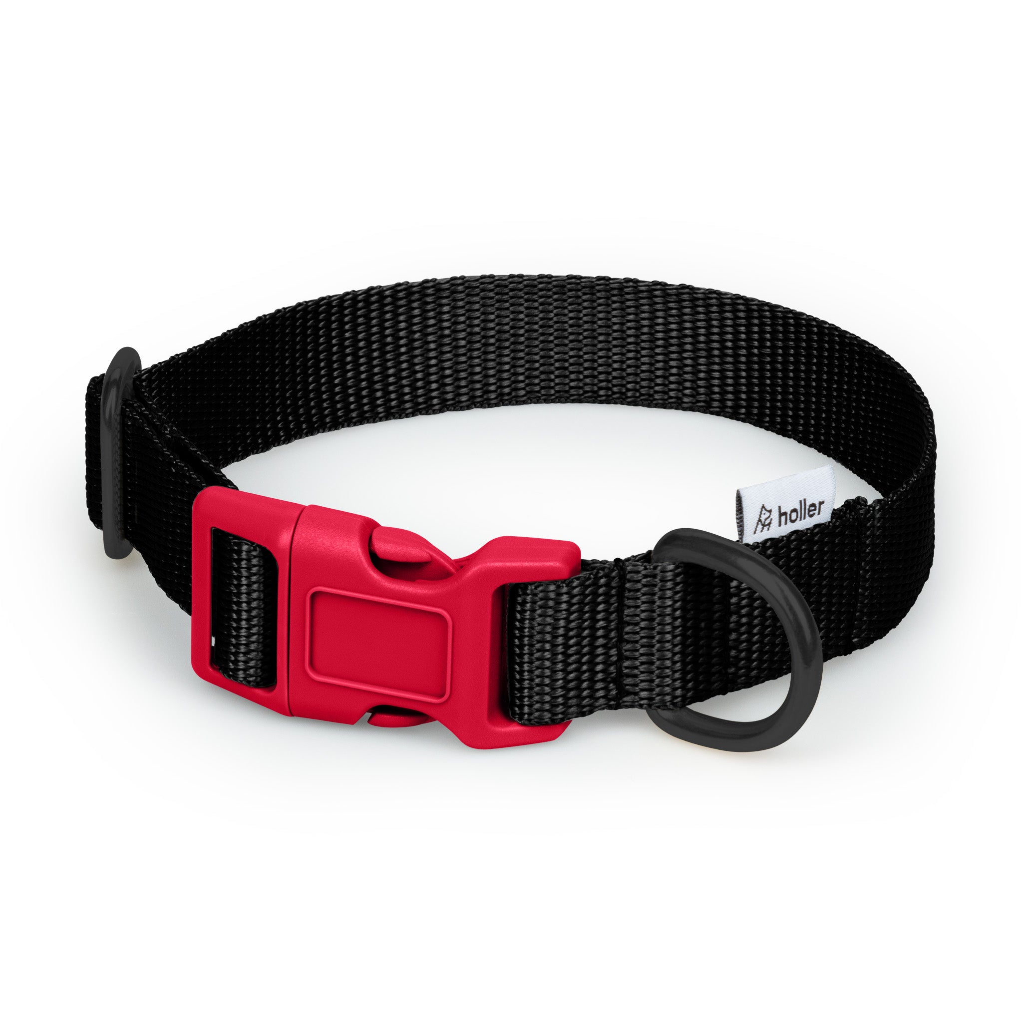 Black + Red Webbing Clip Collar - Collar - Holler Brighton - Holler Brighton