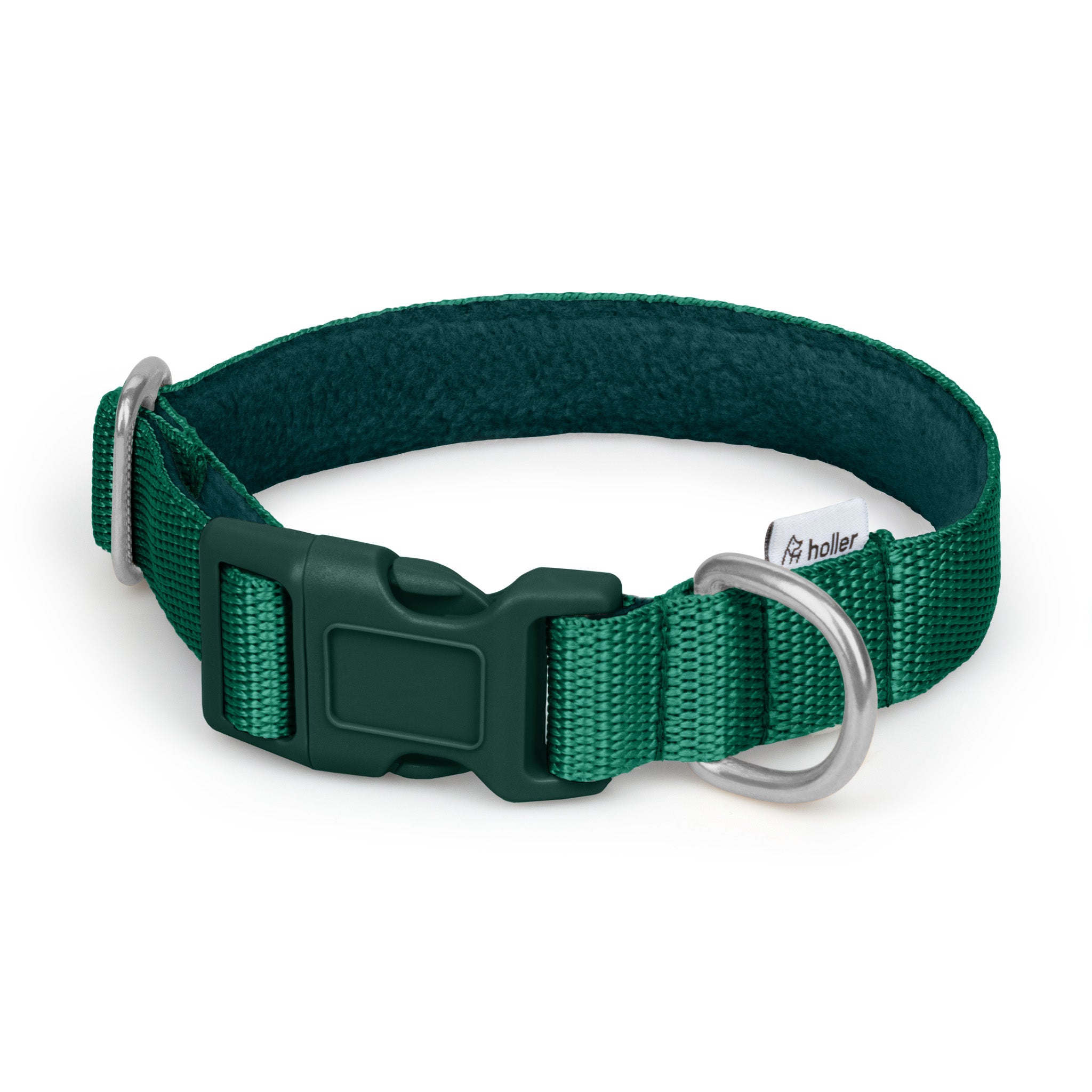 Emerald + Forest Green Webbing Clip Collar - Collar - Holler Brighton - Holler Brighton