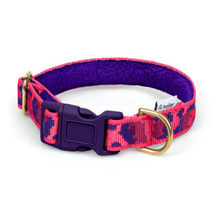Pink Camo + Purple - Cushioned Fleece Lined Holler Collar - Collar - Holler Brighton - Holler Brighton