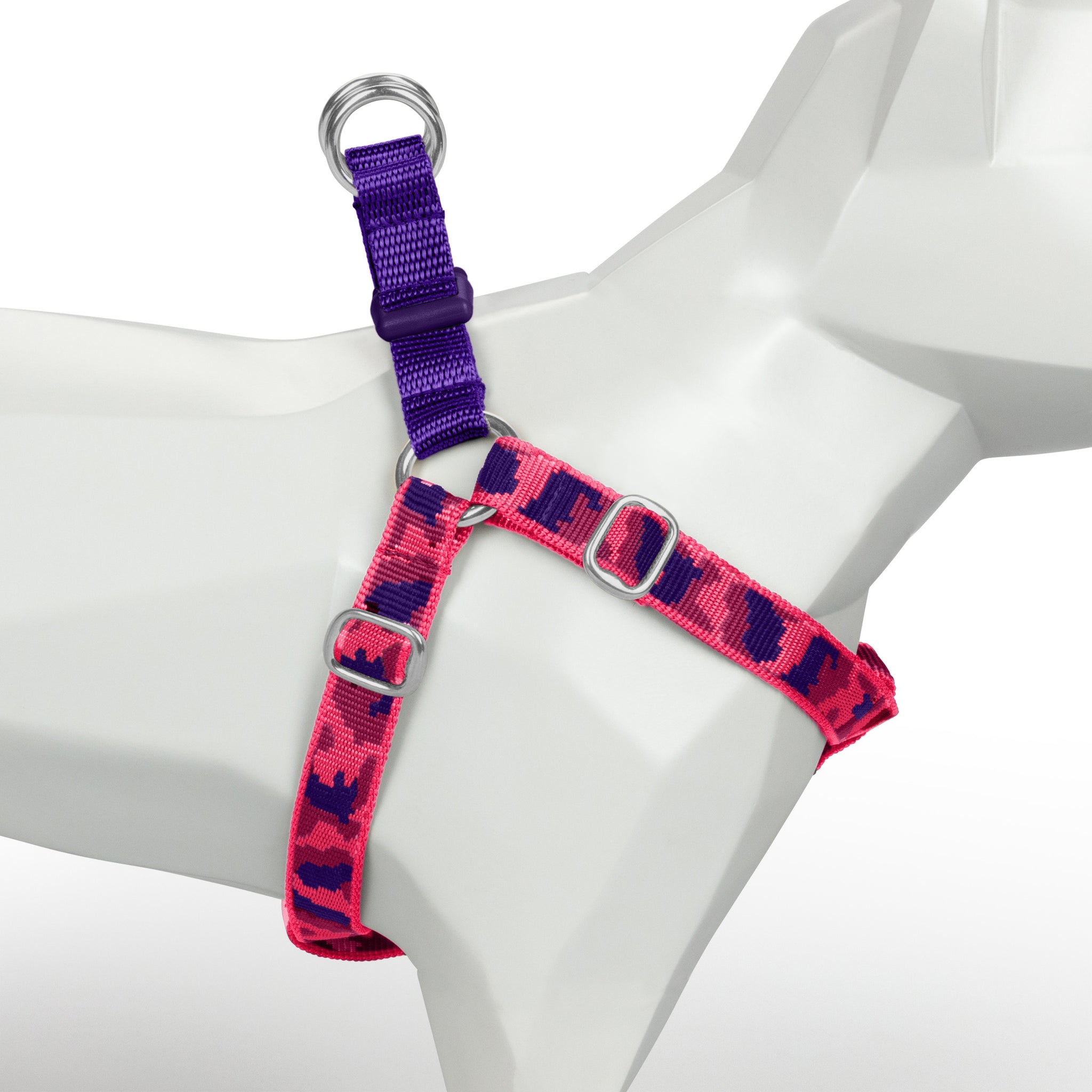 Pink Camo and Purple Custom-Made Step-in Harness - Harness - Holler Brighton - Holler Brighton