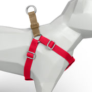 Red + Beige Custom-Made Step-in Harness - Harness - Holler Brighton - Holler Brighton