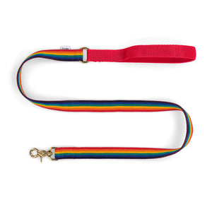 Rainbow + Red Lead - With Soft Fleece Lined Handle - Lead - Holler Brighton - Holler Brighton