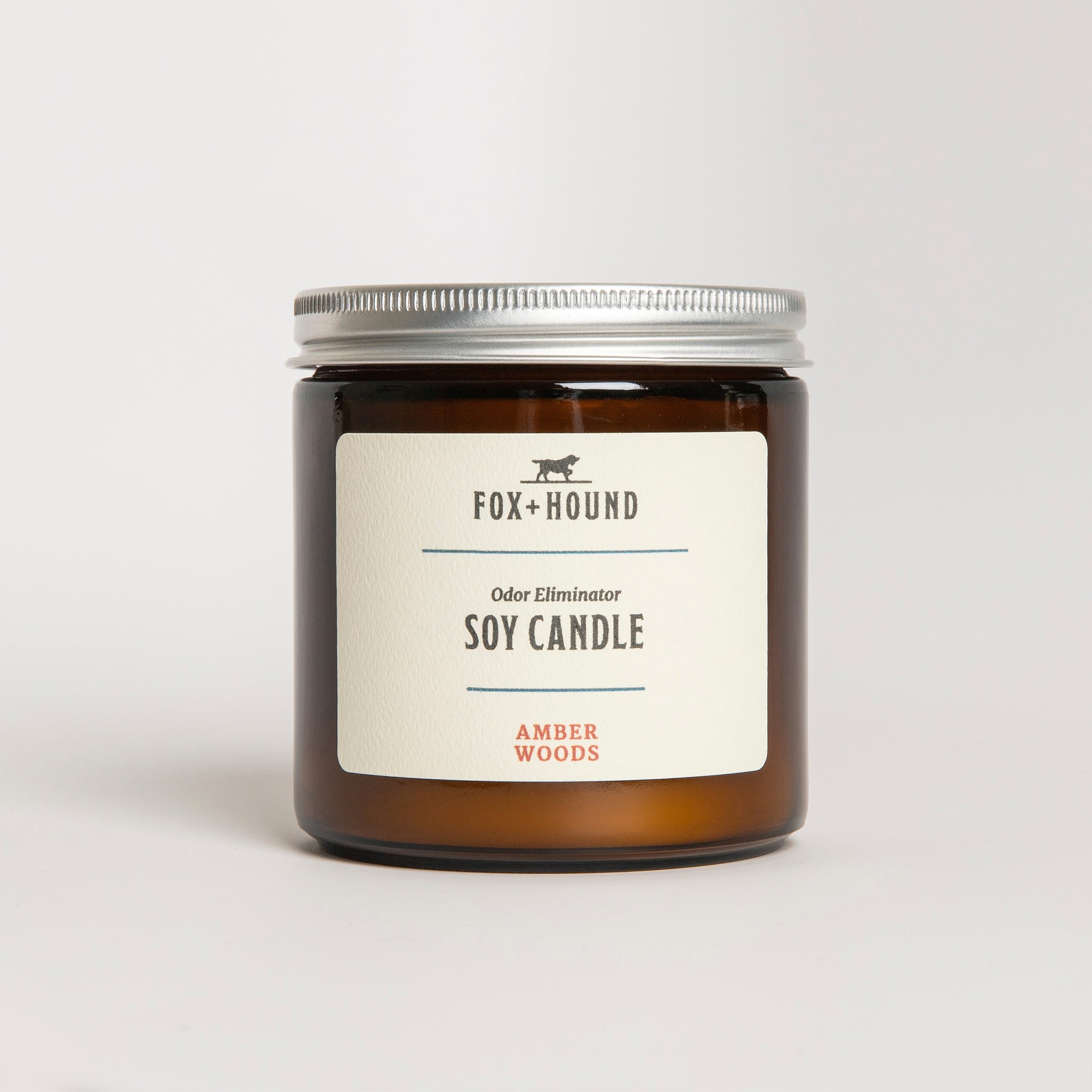Odor Eliminator Soy Candle - Amber Woods - Fragrance - Holler Brighton - Fox and Hounds