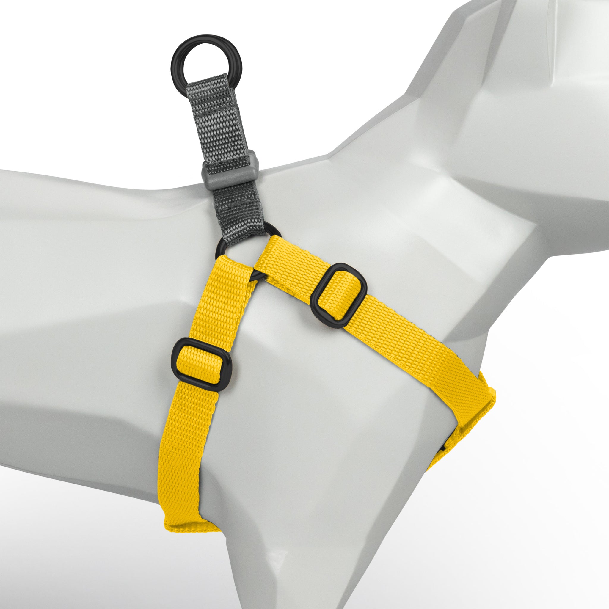 Yellow + Grey Custom-Made Step-in Harness - Harness - Holler Brighton - Holler Brighton